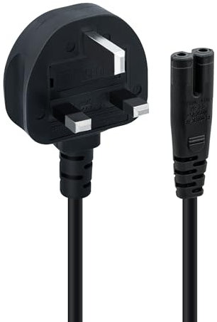Mcbazel 3M UK Power Cable (IEC320C7 to BS 1363) C7 Figure 8 Power Lead,PS4 Power Cable,Kettle Lead/Power Cord compatible with Samsung LG Philips Toshiba TV/Printer/PS4/PS3/PS5