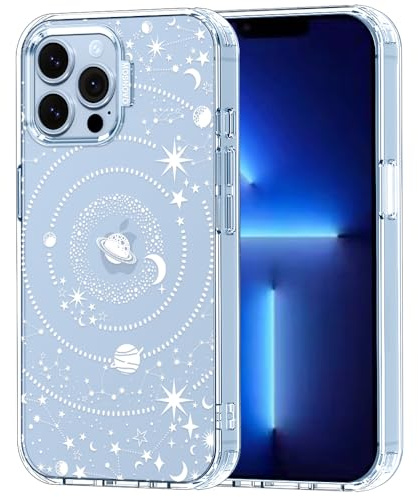 MOSNOVO für iPhone 13 Pro Max Hülle – Durchsichtige, schlanke, stoßfeste TPU+PC-Handyhülle, [6,6 Fuß Fallschutz/Anti-Abziehen] - Galaxie