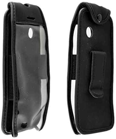 caseroxx Ledertasche mit Gürtelclip für Cat B40 in schwarz – robuste Handy-Tasche mit Sichtfenster & Gürtelclip aus Echtleder, ideal für Beruf, Freizeit, Outdoor & sicheren Transport