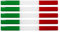 BIKE-label Italien 3D Aufkleber Flaggen 5 Stück je 120 x 10 mm Sticker für Auto Kfz Motorrad X300002VA