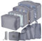 Toifucos 10pcs Packing Cubes Set for Suitcase, Luggage Organizers, Waterproof Compression Bags, Travel Essentials (Grey), S