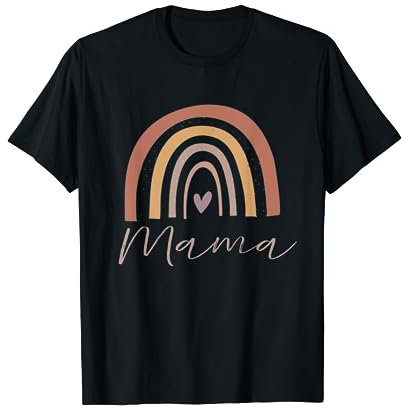Regenbogen Mama Mama Mama Baby Beste Mama Muttertag T-Shirt