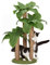 31.5Inch Cat Scratching Post,Cat Scratcher Tree with 3 Scratching Poles & 2 Interactive Dangling Balls,Cats Scratching Posts for Indoor Kitten & Adult Cats (Banana Tree)