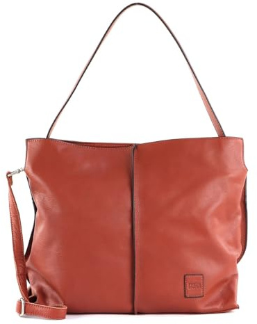 FREDsBRUDER Leder Umhängetasche FB Hobo Brick rot