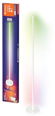 LEDVANCE SMART+ WIFI LED Stehleuchte, rund, weiß, 14W, 1170lm, regulierbares Weiß- & Farblicht, dimmbar, DIY- & Musikrhythmusfunktion, lange Lebensdauer, einfache Montage, App-steuerbar, 2700-6500K