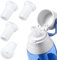 AIEX Bite Valve Replacement, 4pcs Compatible with Brita Water Bottle, Silicone, BPA Free, White, Reusable, 26oz, Daily Hydration, Office & Home Use