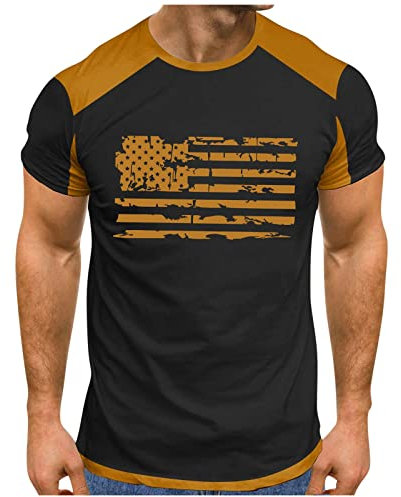 Langarmshirt Jungen Herren Poloshirt Herren T Shirt T-Shirt Herren Weiß T Shirt Herren Herren Tshirt T Shirt Herren Schwarz Stillshirt Kurzarm T-Shirts Für Herren(6-Orange,3XL)