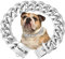 Solid Steel Dog Chain Collar with Buckle,19mm Wide,Heavy Duty Strong Stainless Steel Metal Pet Solid Cuban Links Collars for Dogs(40cm)