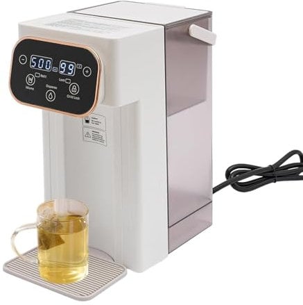 ZMIN Instant Hot Water Dispenser, 2000W Countertop Water Filter System with 3L Super Large Water Tank and Safety Lock, 12 Temperatures & 8 Volume Settings,White,A