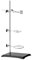 QWORK® Laboratory Stand Stand 13x21cm, Rod Length 50cm, Burette Clamp and 2 Retort Rings (Diameter 5cm/7.3cm) for Science Experiment