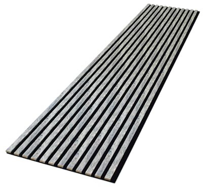 wohnartig® Akustikpaneele 1,485m² - 275cm x 54cm* set - (set = 2 Stück 275cm x 27cm) | Farbe: Granit 867 | Wandverkleidung | Akustikpaneel | Wandpaneele auf filz | Akustikfilz | Lamellenwand