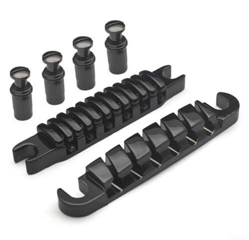 ZYWUOY Chevalet et Tai en alliage de zinc pour guitare LP, 52 mm, espacement des cordes 10 4 x 5 (noir)