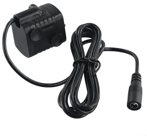 EasyByMall Solar Fountain Pump, Amphibious Plastic, Black, 300L/H, 12V DC, Quiet, High Efficiency, For Fountains, Fish Ponds