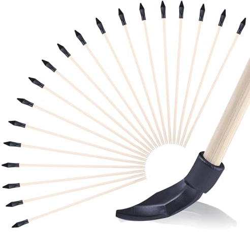 HOMURY 20 Stöcke Bambus Ersatzpfeile mit Gummispitze 43cm, Bogenschießen Bambus Ersatzpfeile, Ersatzpfeile Pfeil und Bogen Set, Pfeile Bogenschießen für Schießbogen Schießbogen (Gummikopf, 43 cm)