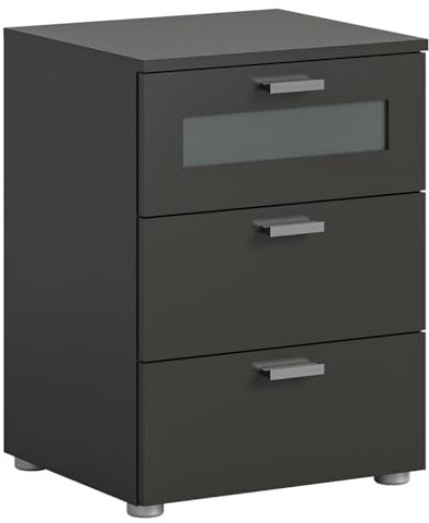 xonox.home Schlafzimmer Xeno Nachtkommode Nachttisch Nachtschränkchen grau Nb.,ca.45x60x40 cm