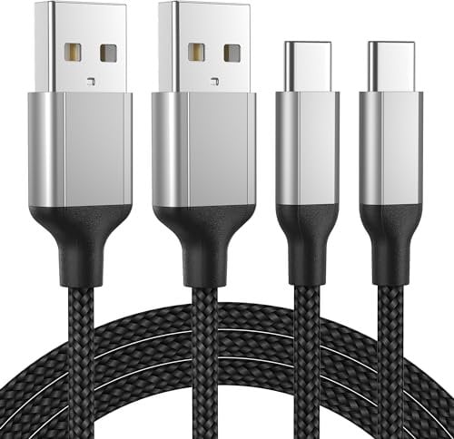 USB C Charger Cable 1m, 2 Pack 60W USB to USB C Cable, 3A USB A to USB C Fast Charger Cord USB Type C Lead For Huawei/Xiaomi/Samsung Galaxy S24 S23 S22 S21 Ultra A51 A32