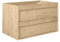 GOOBUY Waschbeckenunterschrank hängend 75cm, Badmöbel,Badzimmerschrank mit Zwei Schubladen,Waschtischunterschrank,für Gäste WC,Waschtisch,Natur