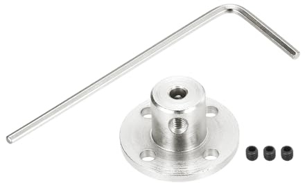 sourcing map 4 pezzi 3 mm flangia connettore rigido guida modello accoppiatore accessori asse albero raccordi con mini chiave esagonale e vite di fissaggio per motori fai da te modello RC