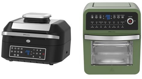 Emtronics Air Fryer Kitchen Set Sage Green 12 Litre Oven & 6.3L Grill