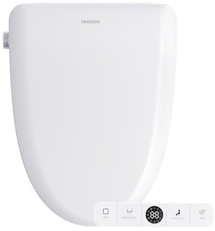 Bidet Toilet Seat Elongated, Smart Heated Toilet Seat, Instant Warm Water & Dryer, Feminine & Rear Wash, Self-Clean Nozzle, Slow Close Lid, Child/ECO/Silent Mode