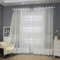 Wycian Rideau Exterieur Rideau Cuisine Japonais Transparent Voile 2 Panneaux Polyester avec Motif de Fleurs 132L x 274H cm