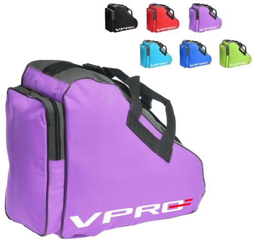 VPRO Schlittschuhtasche, Inliner Tasche, Ice Skate Bag, Skate for Children/Adults, Mit Tragegurt Und Reißverschluss (ROSA)