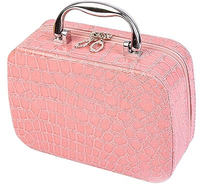 SKISUNO Portable Kosmetiktasche Mit Spiegel Handliche Quadratische Make-up Aufbewahrung Für Damen Für Reisen Langlebig Und Praktisch Für Kosmetik Und Pflegeprodukte