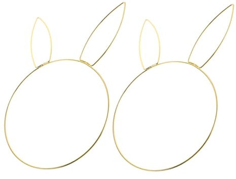 Luxshiny 2stücke Osterhasen Kopf Metallring Für Dekoration Für Tür Und Festliche Home Decor Für Und Osterfeiern