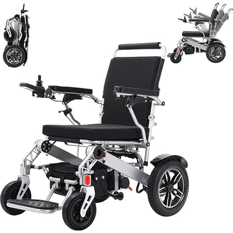 Foldable Electric Wheelchair for Adults, 500W Dual Motor All Terrain Power Wheelchair, 15 Miles Range Lightweight Mobility Chair for Indoor Outdoor (500W-VAT Exempt)