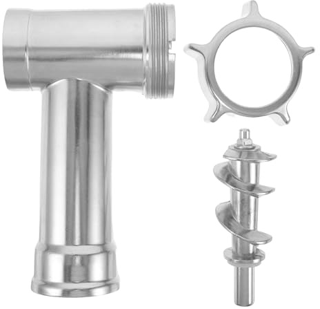 Fleischwolf Zuführrohr aus Aluminiumlegierung, Silber, 1 Satz | Grinder Feeding Tube, Einfache Montage, für Fleischverarbeitung Zuhause der Küche
