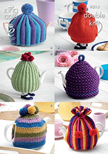 King Cole 9014 Knitting Pattern 6 Tea Cosies in King Cole Merino Blend DK