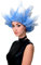 WIG ME UP - LM19-PC3TP60 Perücke Fasching Karneval Cosplay Fanperücke Nordwind Sturm Storm Winter Eiswind Blau Weiß
