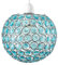 MiniSun | Modern Chrome Globe Ceiling Light Shade with Teal Acrylic Crystal Effect Jewels | Pendant Lights, Home Décor & Improvement Essential