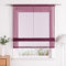 Uni Farbe Faltrollo Voile Raffrollo mit Tunnelzug Design Rollos Violett BxH 120x155cm