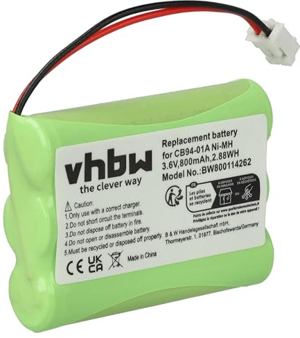 vhbw Batterie Compatible avec Motorola MBP43BU | MBP43PU, Video Baby Monitor moniteur bébé, babyphone (800mAh, 3,6V, NiMH)