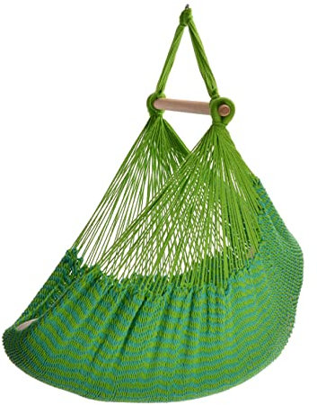 Netz- Hängestuhl Balao Bio lind 100 % Bio Baumwolle aus kontrolliert-biologischem Anbau (kbA) Fair Trade von Hängemattenglück