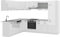 Vicco Eckküche R-Line, Küchenzeile in L-Form, Weiß Hochglanz/Weiß, 227 x 287 cm, AP Marmor