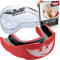 UK Warrior Gum Shield Mouth Guard Gum Guard Gumshield - Ideal for Contact Sports, Martial Arts, Karate, Rugby, MMA, Boxing, Hockey, Football (Red & Black, Adult (7> Years Old))