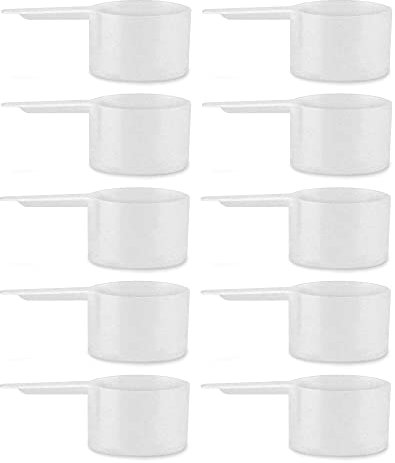 Cornucopia 43cc / 3-Tablespoon Scoops (10-Pack); Bulk Measures for Protein Powder, Coffee, Spices and Dry Goods