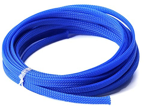 Othmro 1Pc Cable Tidy Sleeve, 5m Cable Protector, Desk Cable Management Cable Organizers Wire Tidy for TV/PC USB Cable, Pet Cable Protector, Blue (Width: 6mm)