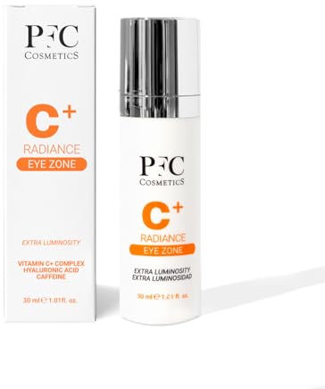 PFC COSMETICS Augenkontur mit Vitamin C+ und Hyaluronsäure, 30 ml, reduziert Tränensäcke, Augenringe und Anti-Falten, Leuchtkraft, Anti-Aging, alle Hauttypen, Antioxidans, abschwellend,