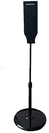 MCalle Desinfektionsspender, höhenverstellbar 95-145 cm, Schwarz, Kunststoff, Zylinderförmig
