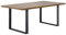 i-flair Esszimmertisch Macon 220x100 cm Kufentisch Holztisch Esstisch Kufengestell Tisch mit Tischplatte und Kufen - Nussbaum + Schwarz