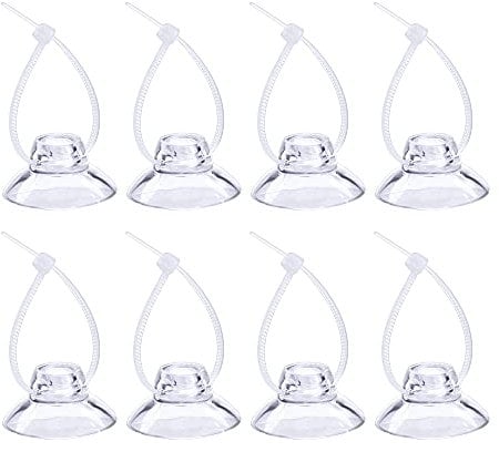 NA Aquarium Suction Cup Clips Suckers Cup Hooks Fish Tank Suction Hooks for Fish Tanks Pump Tubing Clear Holders Clamps 8 Pcs
