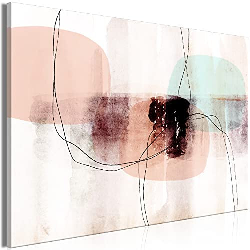 decomonkey Bilder Abstrakt 90x60 cm 1 Teilig Leinwandbilder Bild auf Leinwand Vlies Wandbild Kunstdruck Wanddeko Wand Wohnzimmer Wanddekoration Deko Modern