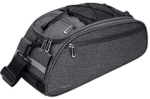 MOSISO Fahrradtasche Gepäckträgertasche,Wasserdichter Fahrrad Koffer Rücksitztasche Radfahren Fahrradträger Rücksitz Gepäckaufbewahrung Sattel Umhängetasche, Weltraum Grau