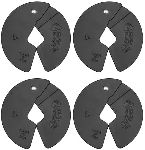 Micro Gainz NEW 1.25LB Dumbbell Fractional Weight Plates 2 or 4 Piece- Designed for Dumbbell Training and Micro Loading, Made in USA (4 Piece)