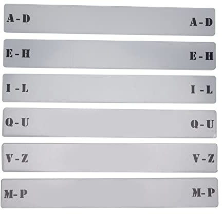Annadue A-Z Alphabetical Horizontal Label Record Organizer Index Card, Acrylic Dividers Organiser Storage, for CDs/Vinyl Record Shelf Storage