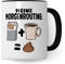 Morgenroutine Tasse mit Spruch - Raucher Geschenk lustig Kaffee-Becher - Kaffeetasse: Kaffee, Kippe, Kacken für Männer und Frauen - Zigaretten Rauchen Witz Motiv