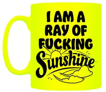 Grindstore Mug jaune fluo « I Am A Ray of F*cking »